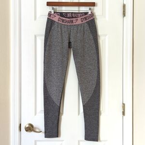 Gymshark Dry Low Rise Athletic Fit Body Contouring Workout Leggings Gray Medium
